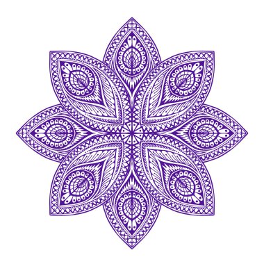 Mandala. Güzel vintage yuvarlak desen. Vektör çizim etnik tarzı