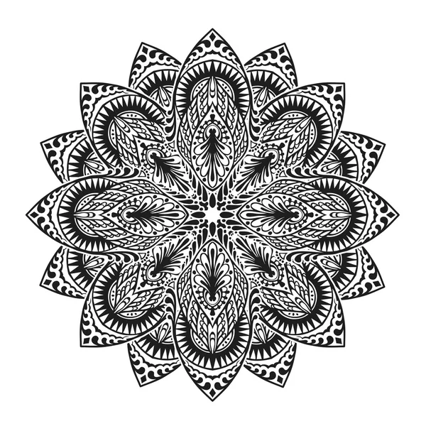 Mandala. Padrão oriental islâmico, árabe, indiano, turco, chinês. Elemento decorativo vintage — Vetor de Stock