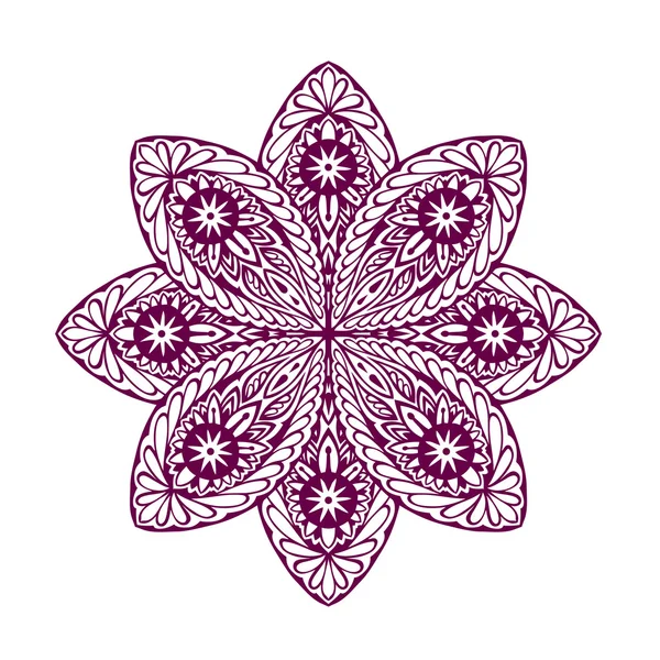 Ornament schöne ethnische Mandala. geometrisches Kreiselement. Vektorillustration — Stockvektor