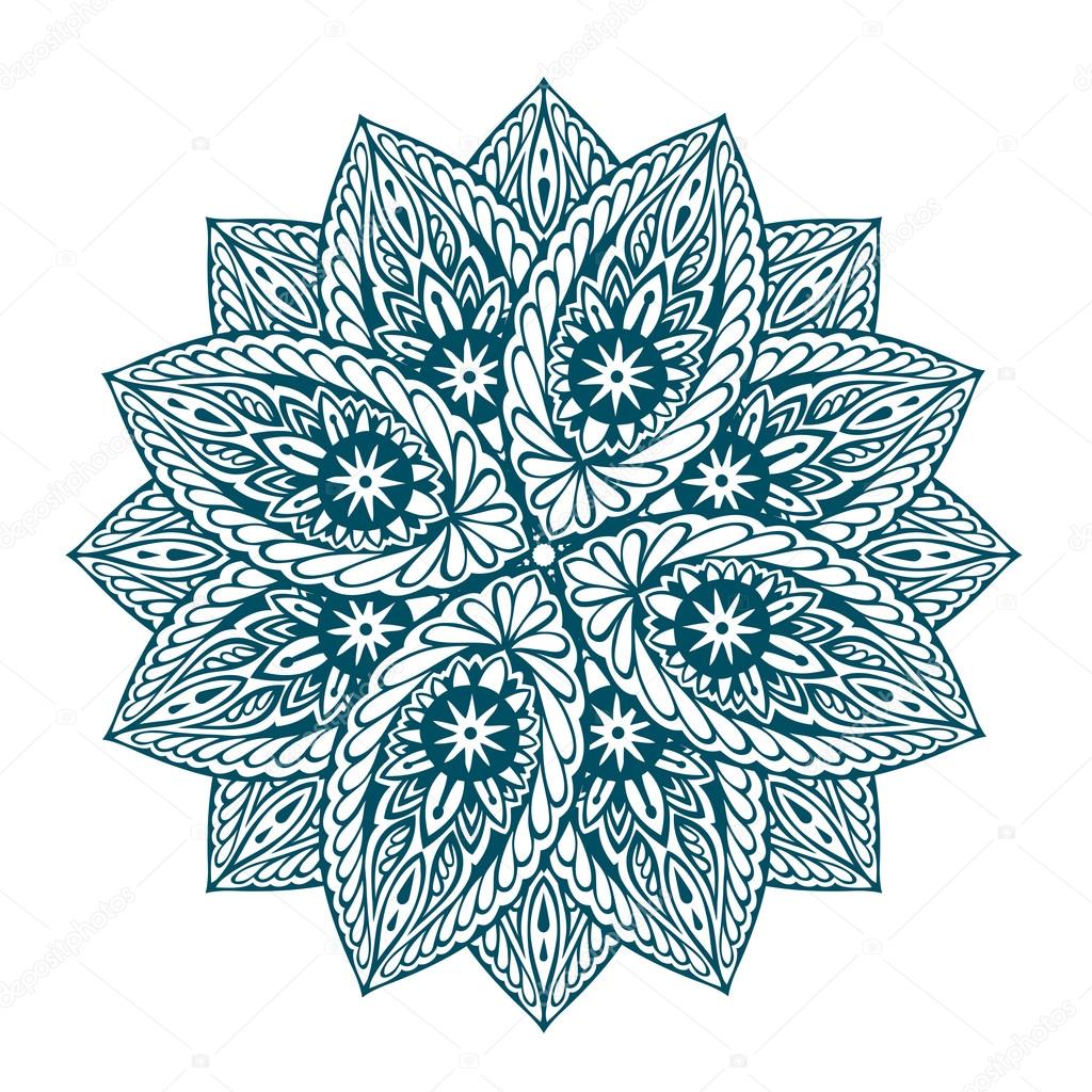 Vector beautiful mandala. Decorative ethnic floral ornament