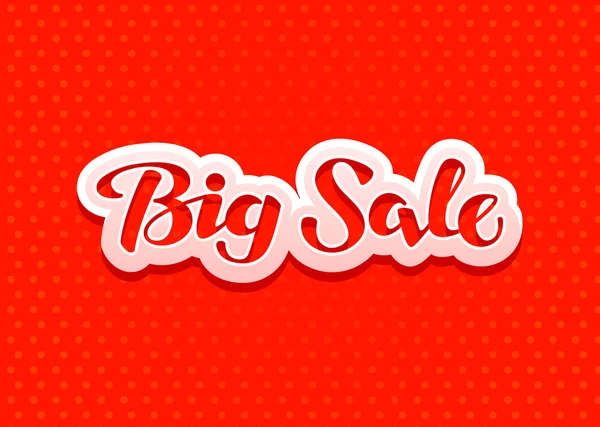 Big Sale lettering. Design for Christmas sales, banner. Vector illustration — Stock Vector