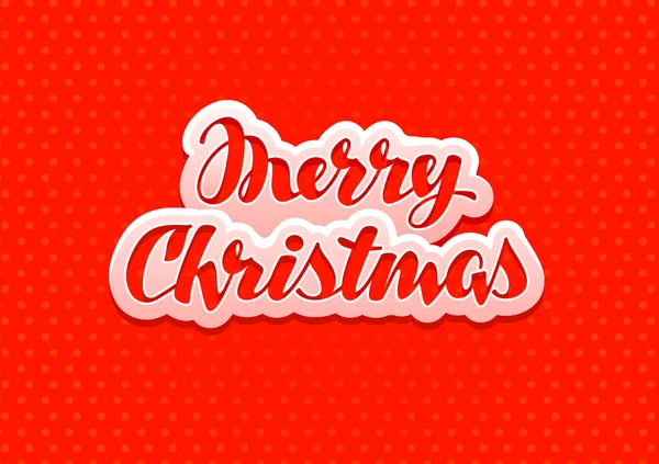 Vintage Merry Christmas rode banner. Vectorillustratie — Stockvector