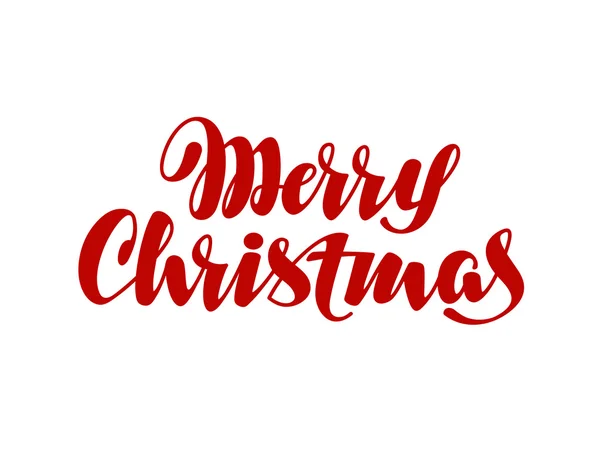 Merry Christmas handgeschreven letters. Kalligrafie vectorelement voor ontwerpen xmas card — Stockvector