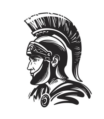 Roma centurion asker. Sketch vektör çizim