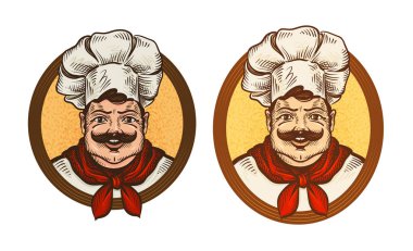 Restaurant, cafe vector logo. Cook, chef or cooking icons vector