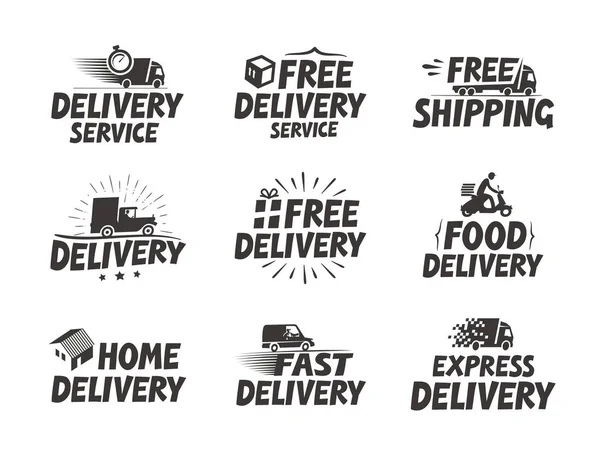 Fast delivery, set icons. Free shipping symbol. Vector illustration — Stock Vector