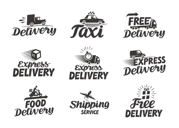 Express delivery service logo. Vector icon or symbol — Stock Vector