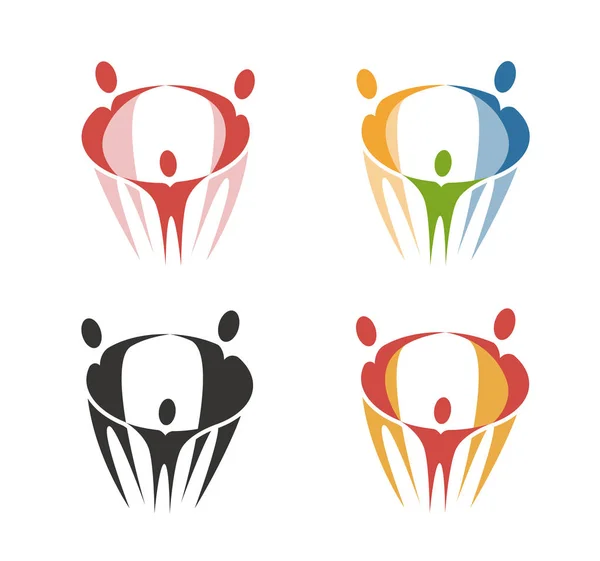 Familie logo. Gezondheid, vector symbool of pictogram — Stockvector