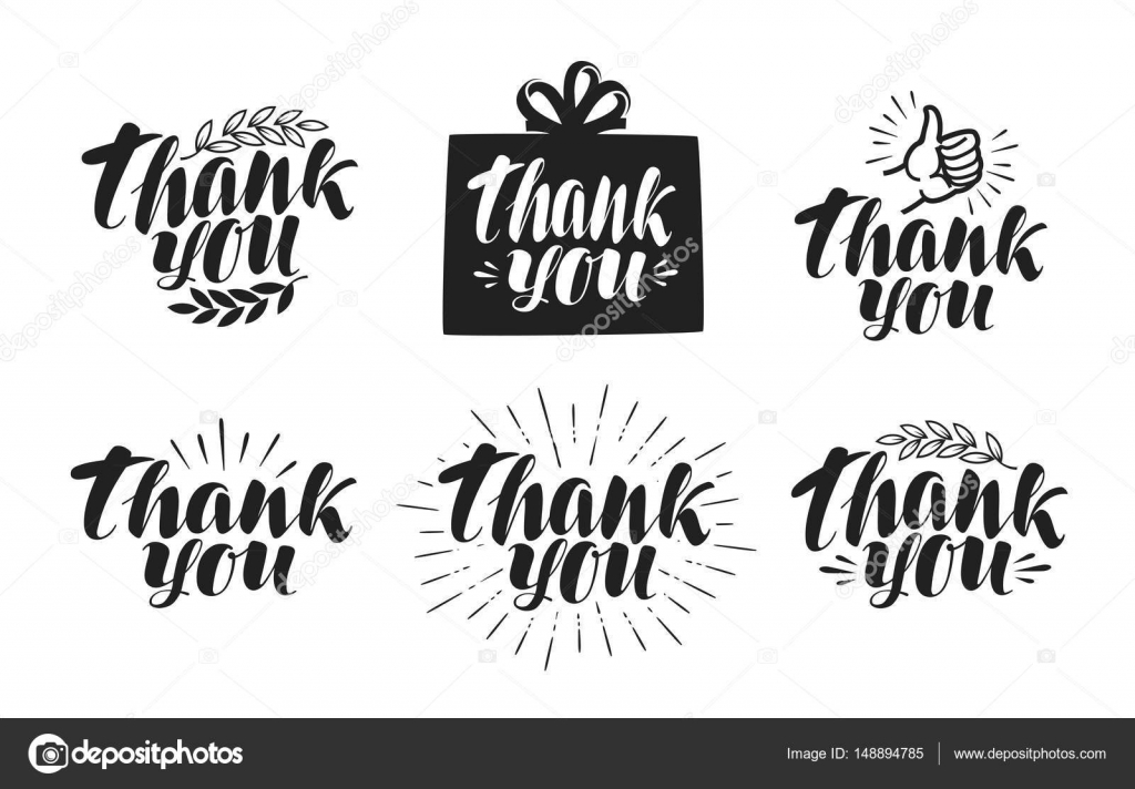 Grafika Wektorowa Thank You Logo Obrazy Wektorowe Thank You Logo Ilustracje I Kliparty