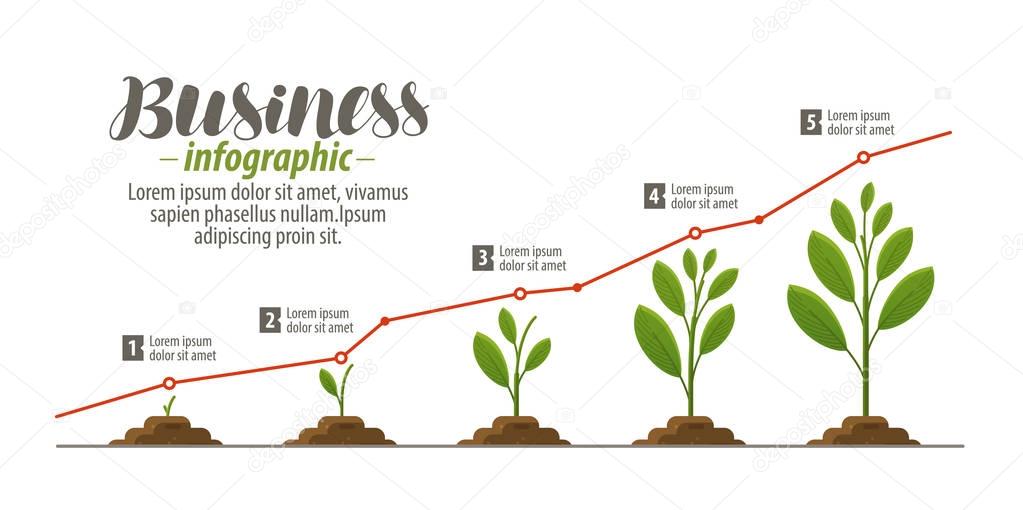 Business concept, infographic. Template for presentation, graph, diagram, chart. Vector illustration