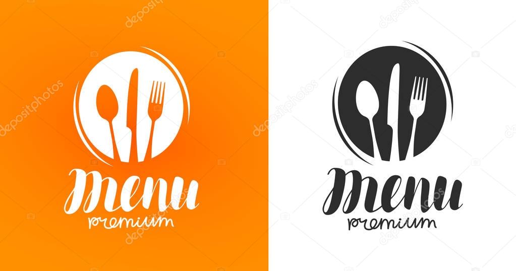 Cooking, cuisine logo. Icon and label for design menu restaurant or cafe. Vector illustration