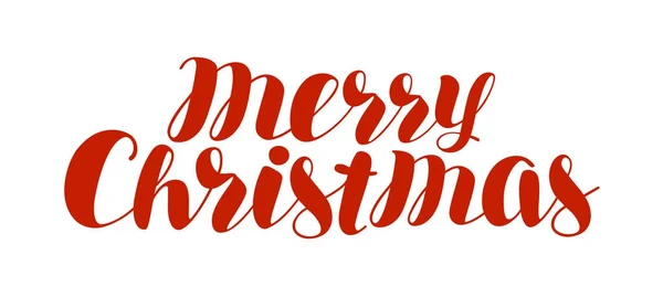 Mutlu Noeller, metin. Xmas tatil sembolü. El yazı, kaligrafi vektör çizim — Stok Vektör