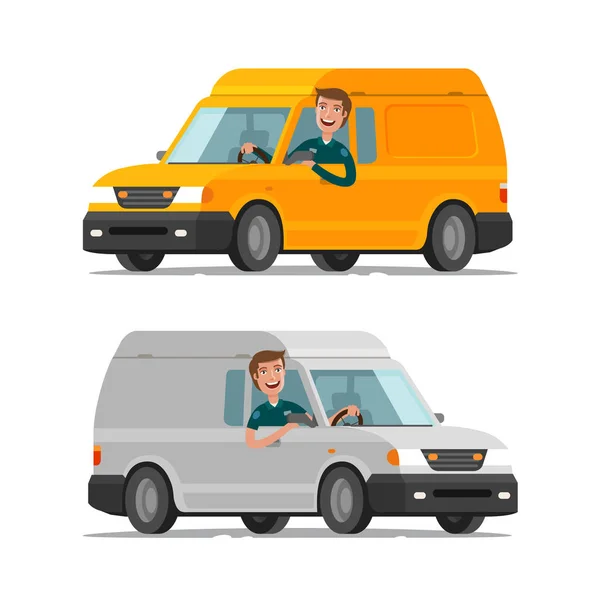 Entrega, transporte, concepto de servicio postal. Dibujos animados vector ilustración — Vector de stock