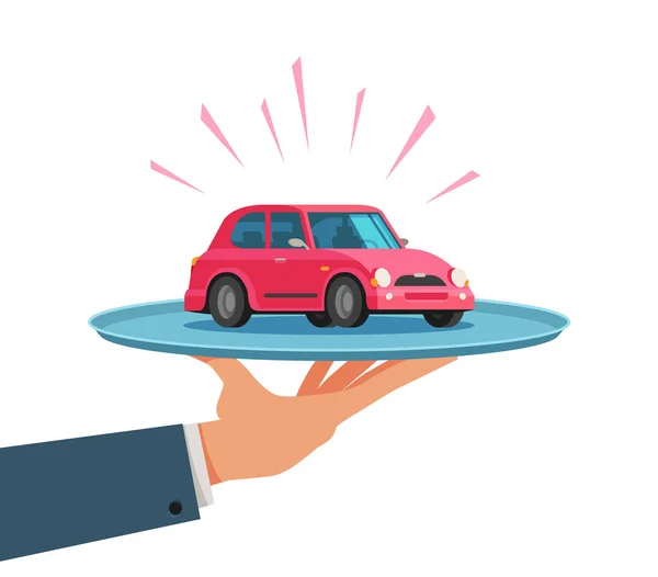 Bilservice, återförsäljaravtal, återförsäljare koncept. Vektorillustration — Stock vektor