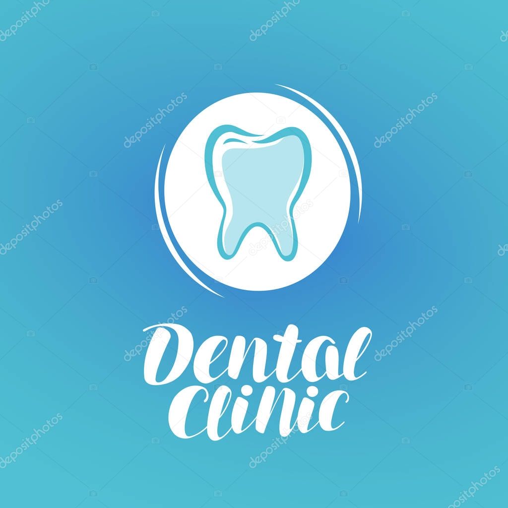 Dental clinic logo. Dentistry, tooth, medicine icon or symbol Vector