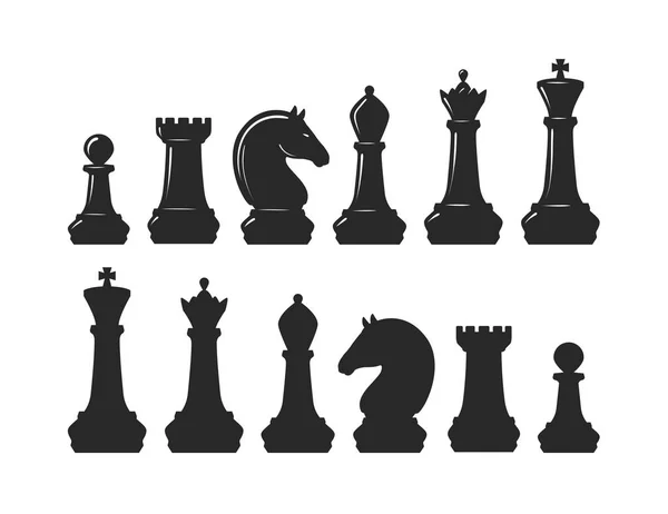 Schachfiguren. Spielkonzept. Vektorillustration — Stockvektor