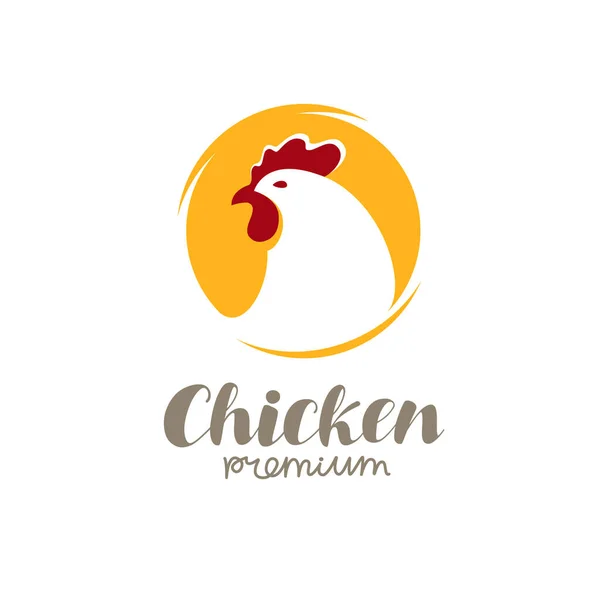 Hühnerlogo. Symbol für Nutztiere oder Etikettenvektor — Stockvektor
