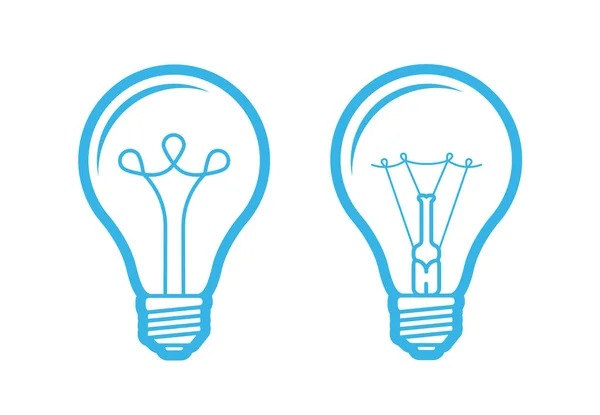 Light Bulb Symbol Electricity Innovation Idea Vector Illustration — Stock Vector