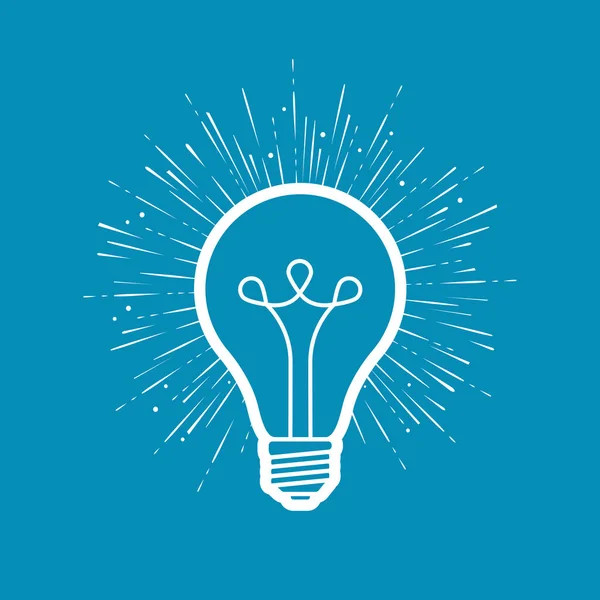Glühbirne Symbol Elektrizität Innovation Idee Vektor Illustration — Stockvektor