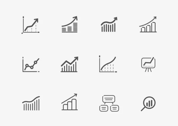 Zakelijke Icoon Set Elementen Voor Website Mobiele App Vector — Stockvector