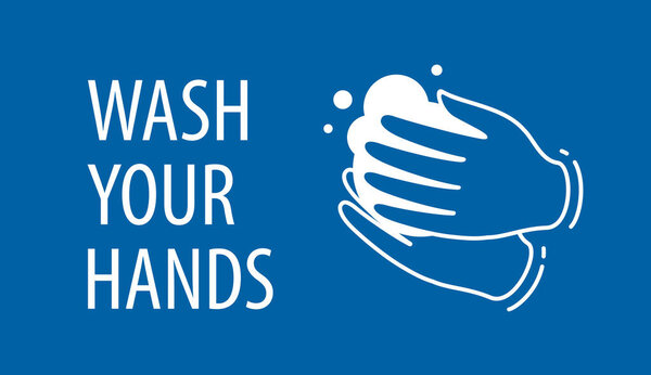 Wash Your Hands Sign Hygiene Vector Illustration — Stock Vector