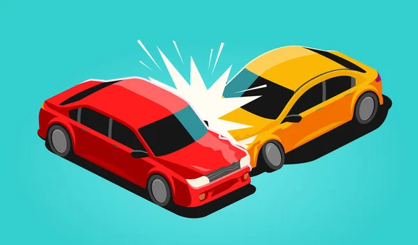 Wypadek Samochodowy Wektor Transportu Ubezpieczeń Samochodowych — Wektor stockowy
