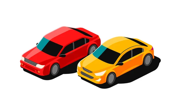 Cars Transport Vector Illustration White Background — Stock Vector