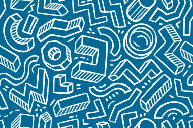 Kusursuz çizim. El çizimi geometrik arkaplan vektörü