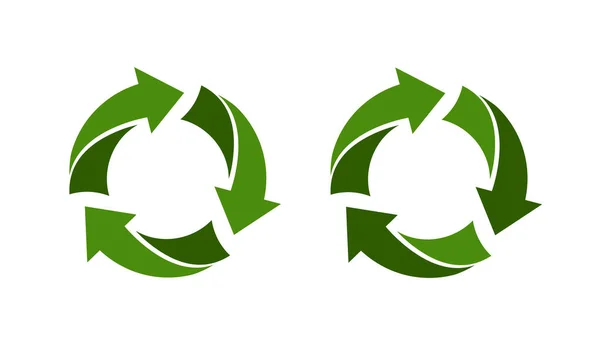 Signo Reciclaje Ilustración Vectores Reciclaje Residuos Aislados Sobre Fondo Blanco — Vector de stock