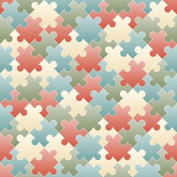 Puzzle kusů bezešvých pozadí — Stockový vektor