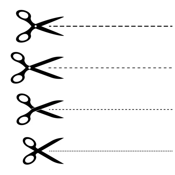 Sax med streckad linje — Stock vektor