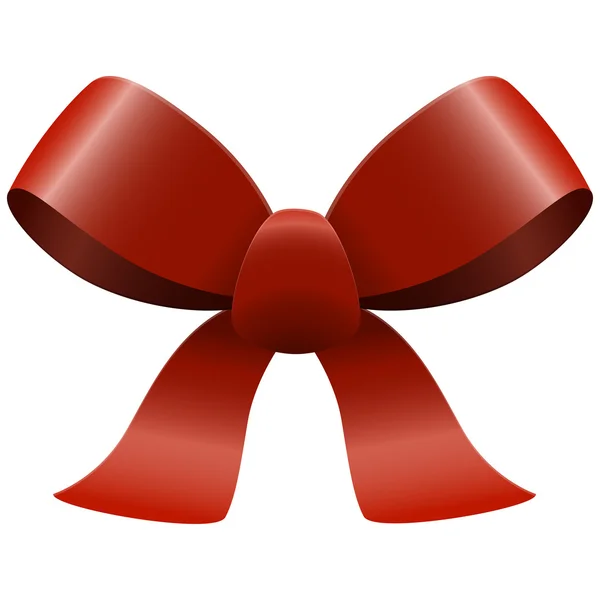 Red ribbon bow — Stock Vector