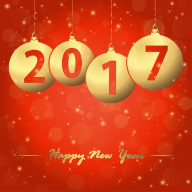 Yeni yıl 2017 Noel kabarcıklar