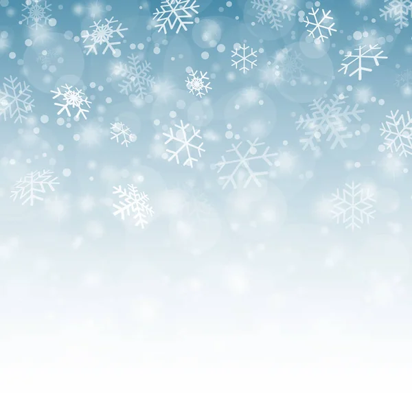 クリスマスに雪の落下の背景 — ストックベクタ