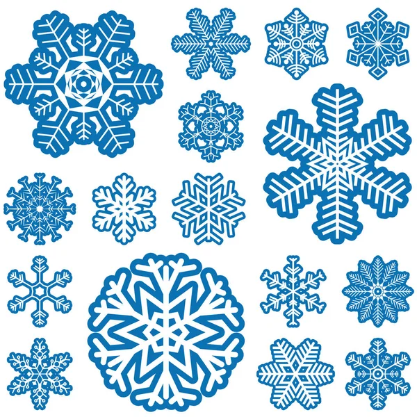 Collection of snow stars — Stock Vector