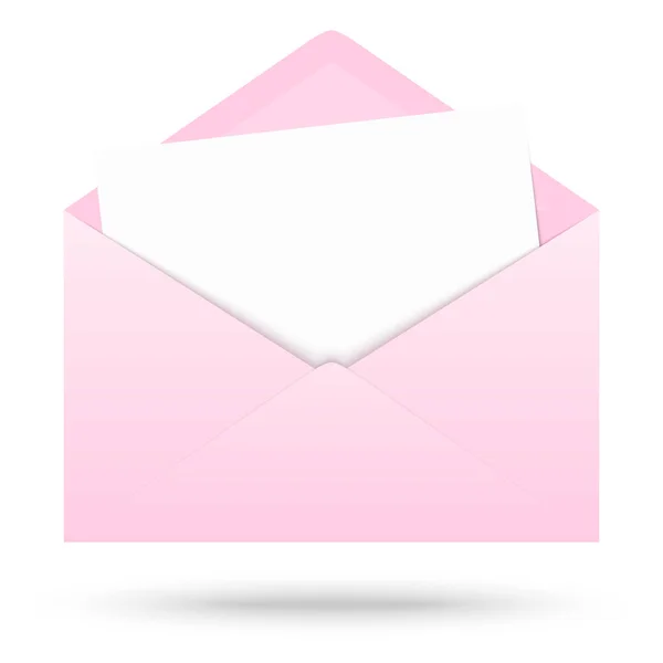 Envelope colorido com papel vazio — Vetor de Stock