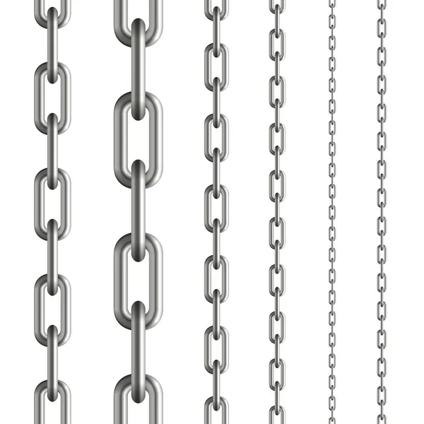Colección de cadenas sin costura — Vector de stock