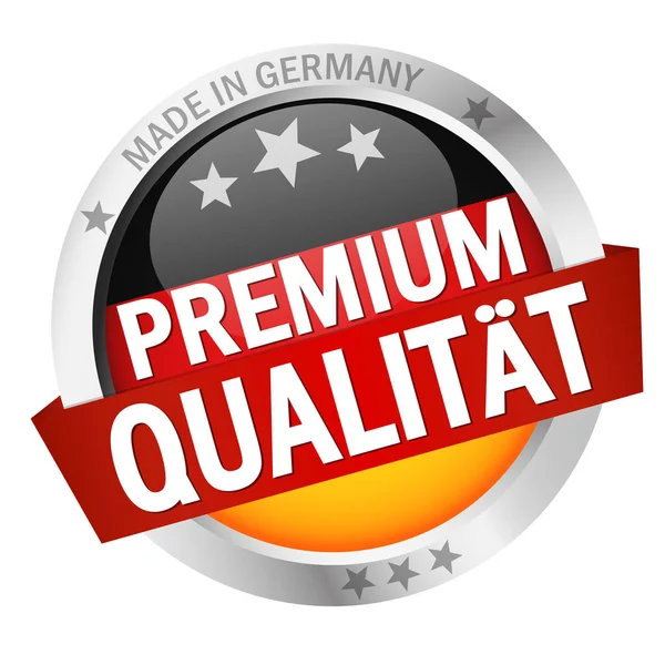 Przycisk z Banner Qualität Premium — Wektor stockowy
