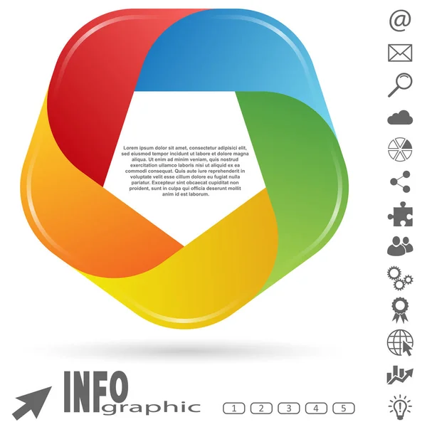 Info gráfico de color — Vector de stock