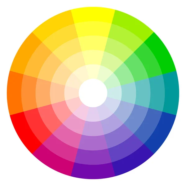 Color wheel 12-colors — Stock Vector