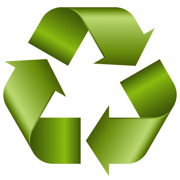 Panneau de recyclage vert — Image vectorielle