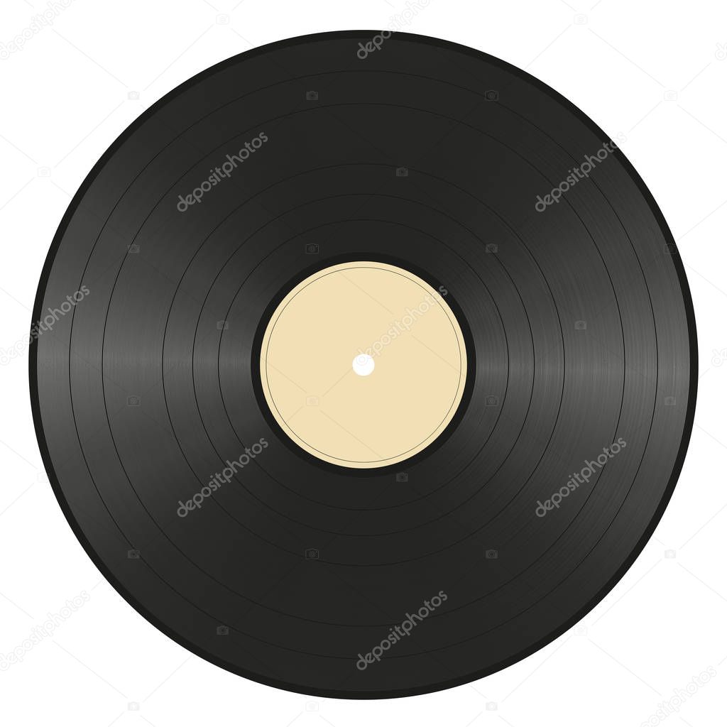 black vintage vinyl record