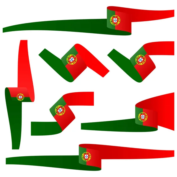 Portekizce ülke bayrak afiş koleksiyonu — Stok Vektör