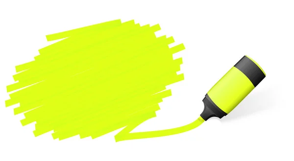 Highlighter with marking — Stock Vector