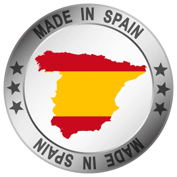 Knop Made in Spanje — Stockvector