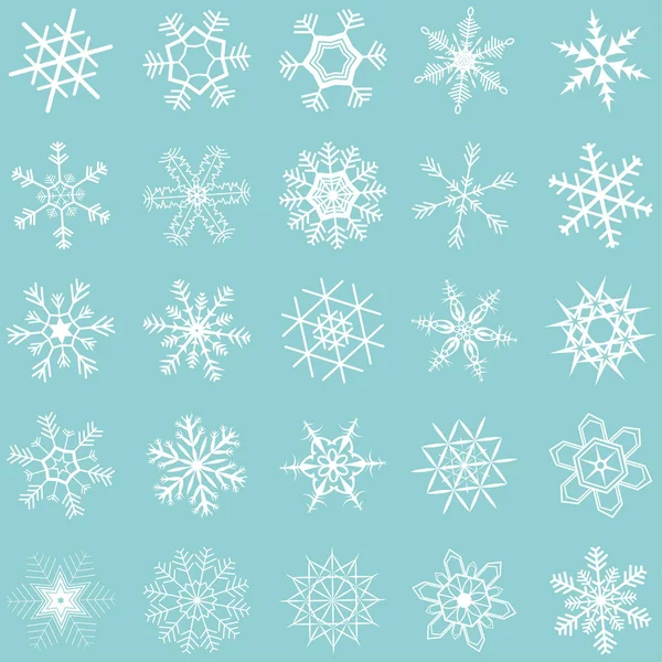 Collection of snow stars — Stock Vector