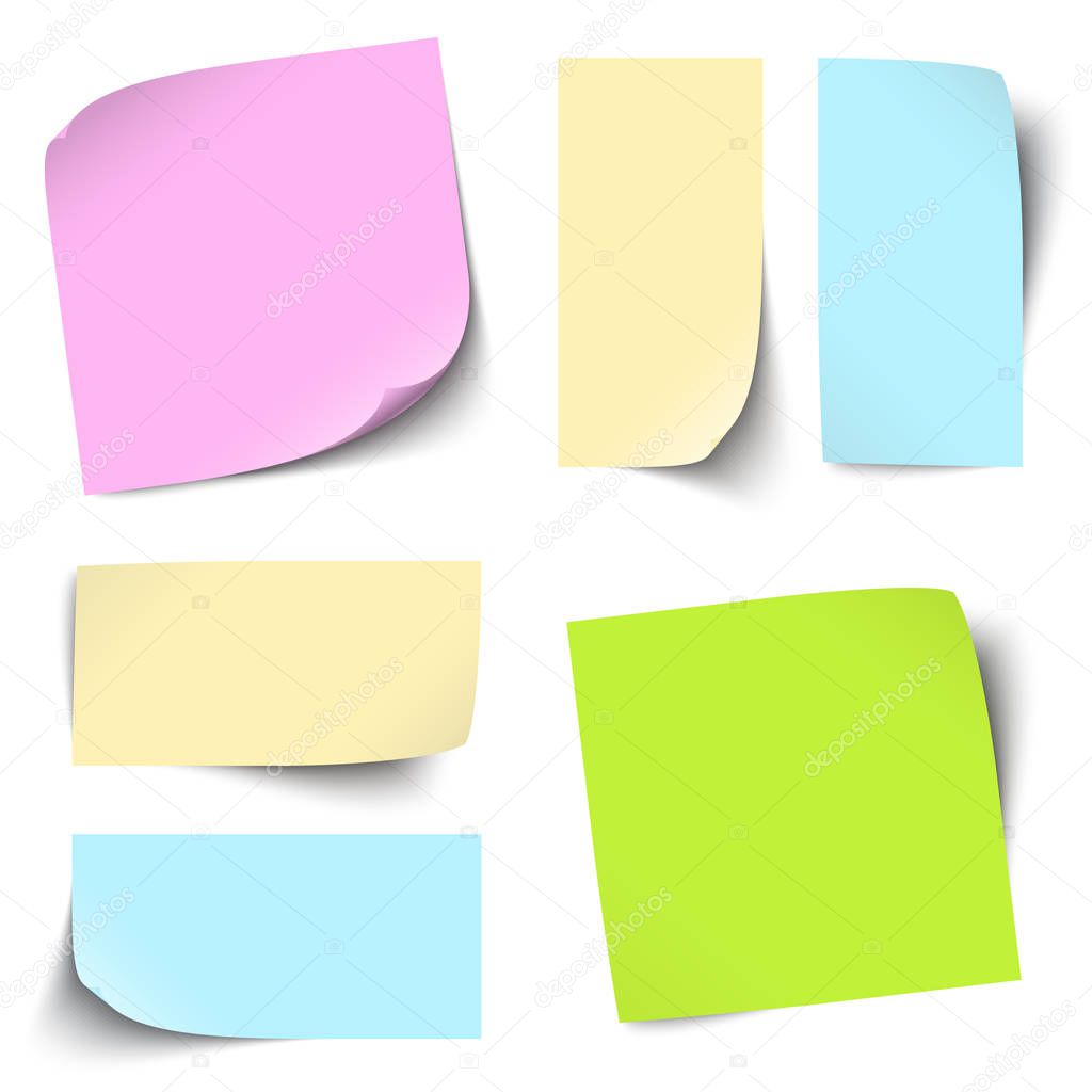 colored sticky notes collection