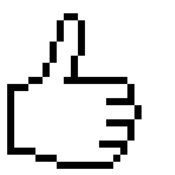 Pixel graphic hand - thumbs up! — Stock Vector