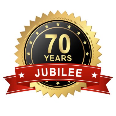 Jubilee düğmesi ile bayrak - 70 yıl