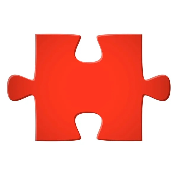 Peça de puzzle vermelho — Vetor de Stock